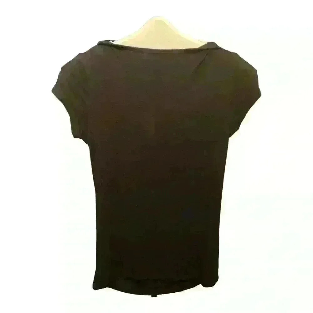 CAbi black drape neck top. - Picture 2 of 6
